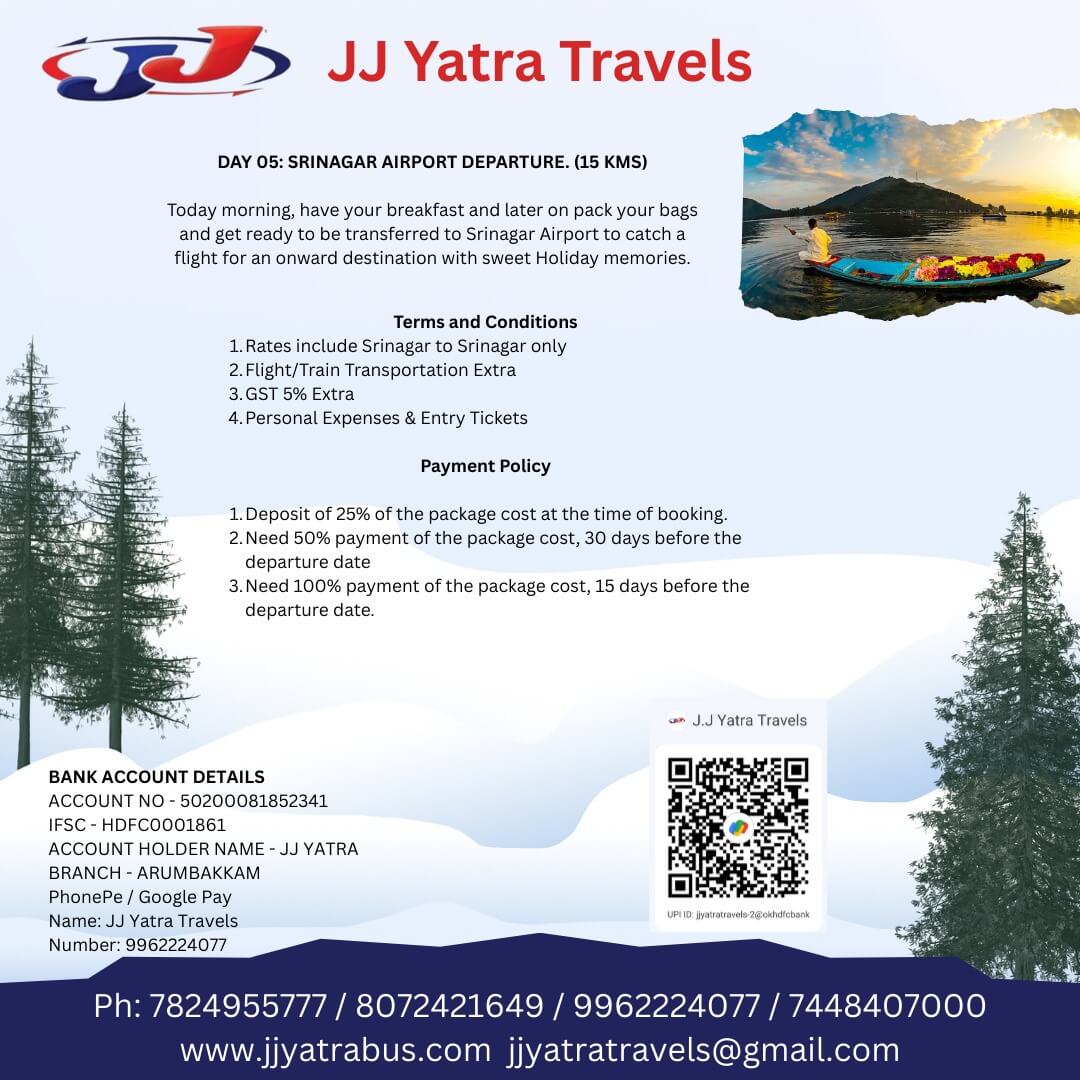 JJ Yatra - Kashmir Packages